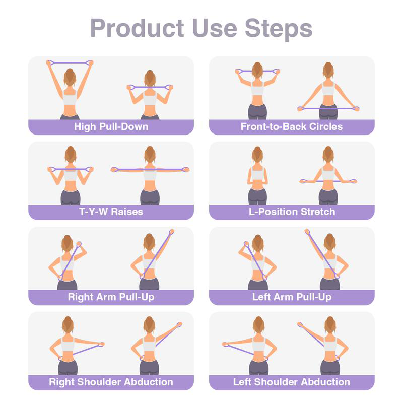 ⚡Figure 8 Resistance Bands – Silicone Exercise Bands for Women