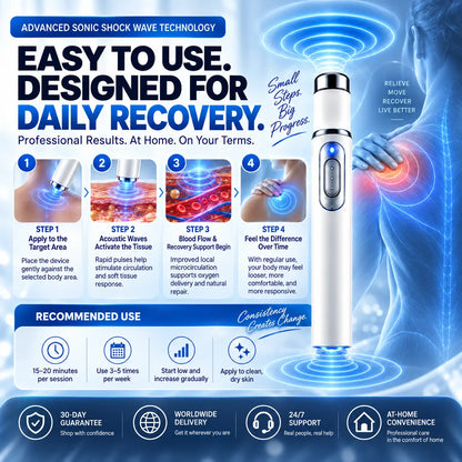 🔥Ultrasonic Shock Wave Therapy Massager——Enhances bust and lifts buttocks. Fuel Muscle Growth.Boost Circulation. Relieve Pain.
