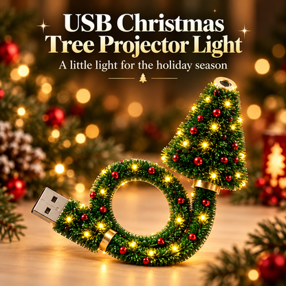 USB Christmas Tree Projector Light