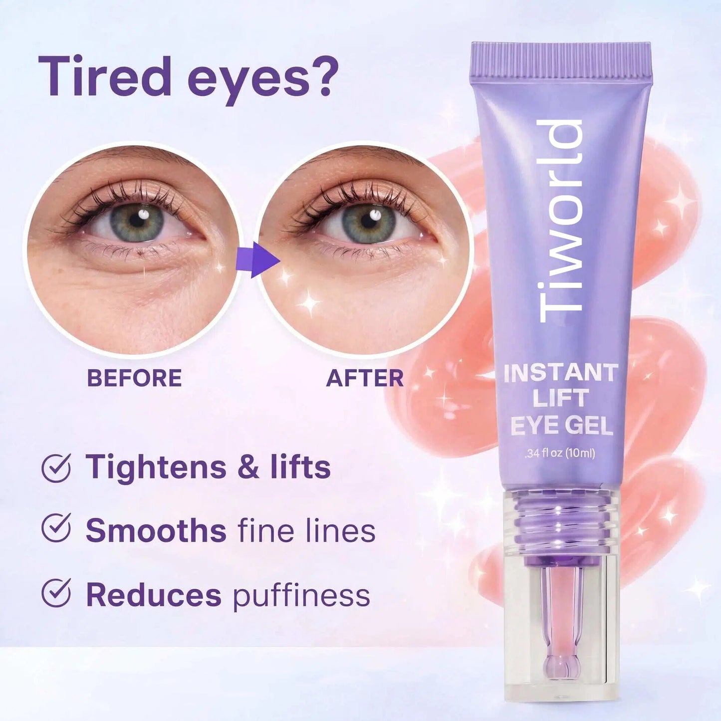 Final 3 Hours: 60%OFF🔥🌿 Instant Lift Eye Gel for Puffiness, Bags & Dark Circles