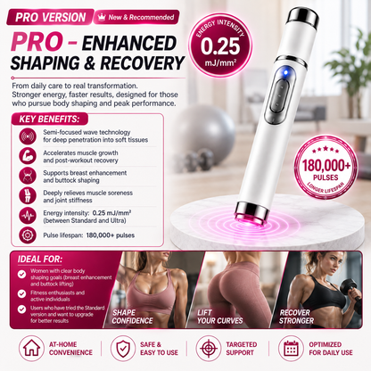 🔥Ultrasonic Shock Wave Therapy Massager——Enhances bust and lifts buttocks. Fuel Muscle Growth.Boost Circulation. Relieve Pain.