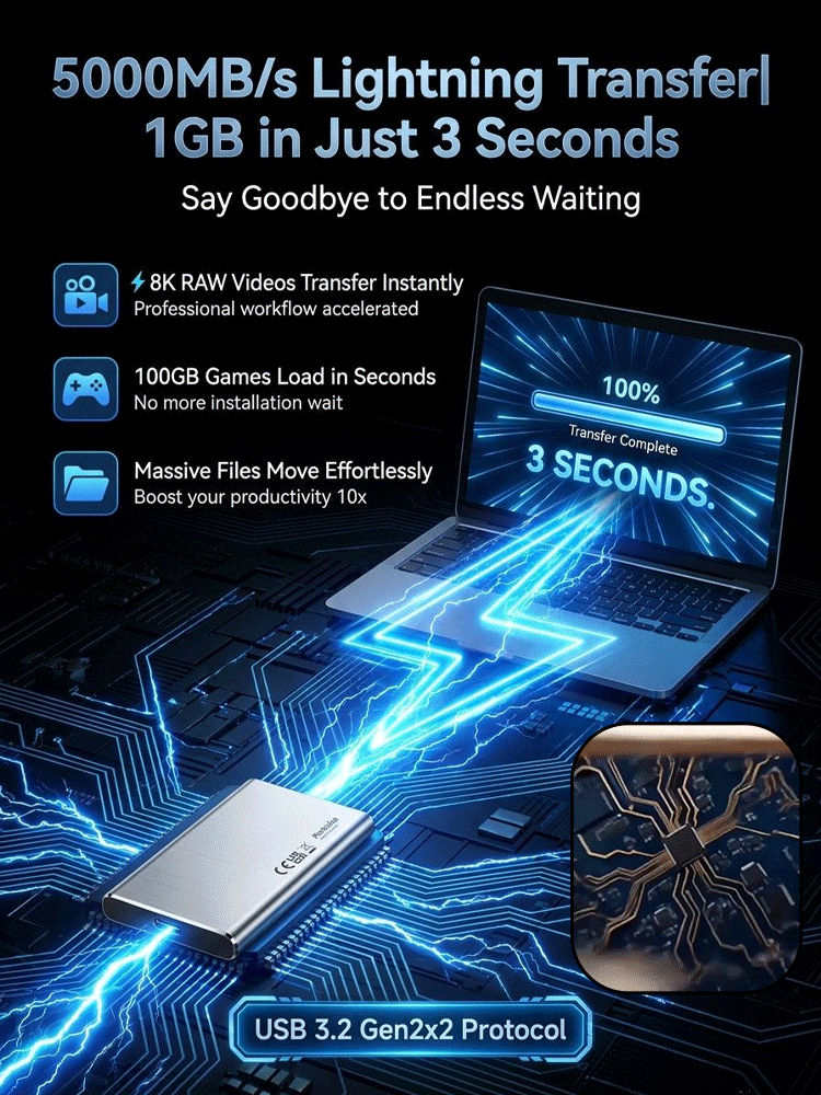 🏆Flash Sale⚡ 50K+ SOLD! Almost Gone-🔥32TB High-speed Portable SSD-Next-generation ultra-thin, high-capacity, high-speed solid-state drive